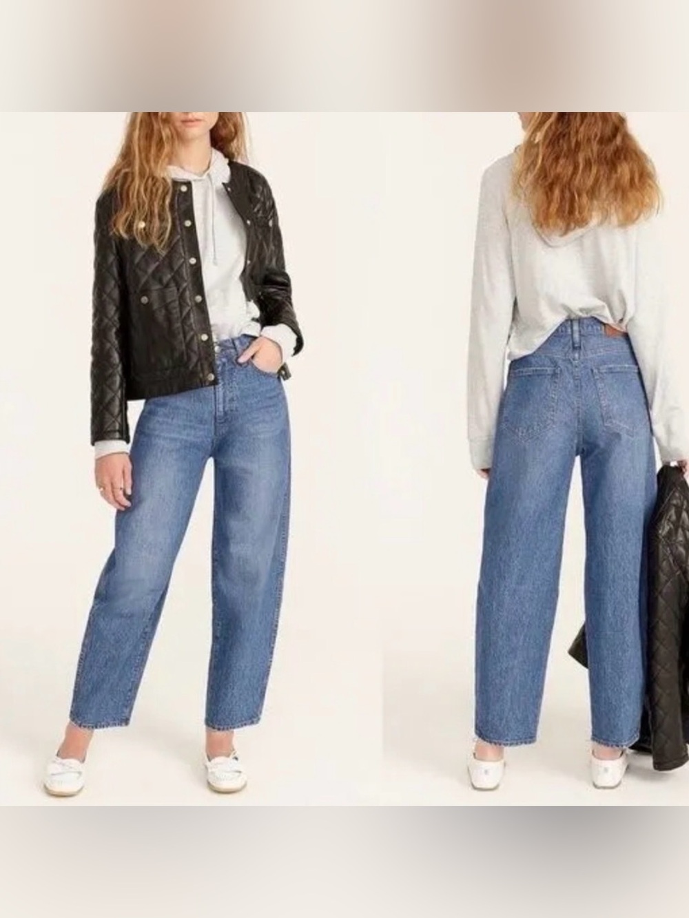 J.Crew Peggy High Rise Barrel Denim Tapered Jeans